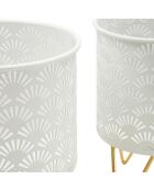 2 Vases Carly dorés - 17x17x21 cm