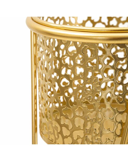 Paar gouden vazen - 28x15x49 cm