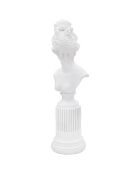 Sculpture statue de femme avec socle  blanc - 15x14.5x39.5 cm