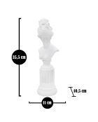Sculpture statue de femme avec socle  blanc - 15x14.5x39.5 cm