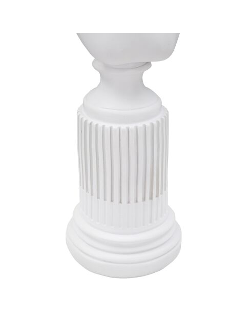 Estatua de mujer con base blanca - 15x14,5x39,5 cm