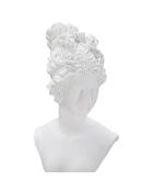 Sculpture statue de femme avec socle  blanc - 15x14.5x39.5 cm