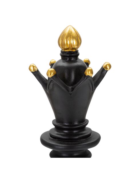 Decoración de obispo negro/dorado - 14,5x14,5x40,5 cm