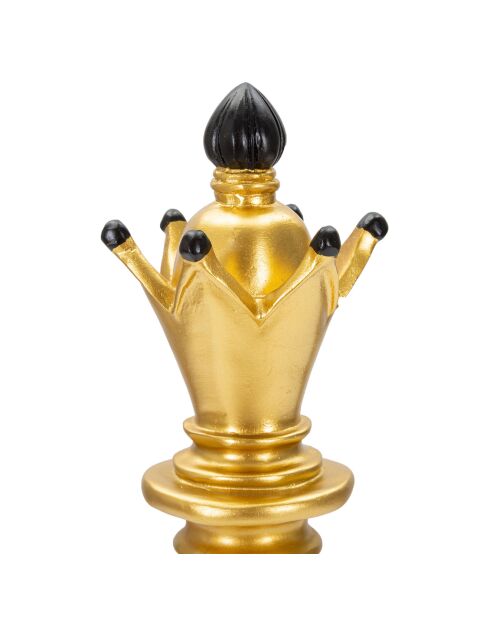 Decoración de obispo dorada/negra - 14,5x14,5x40,5 cm