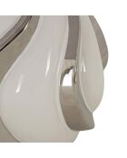 Lampe de Table Brillante blanc/argenté - 21.5x21.5x31.5 cm