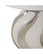 Lampe de Table Brillante blanc/argenté - 21.5x21.5x31.5 cm