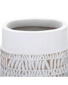 Vase en résine Nairobi ovale lavage blanc - 21x14x51 cm