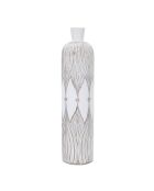 Vase en résine Panama lavage blanc - 16.5x16.5x62 cm
