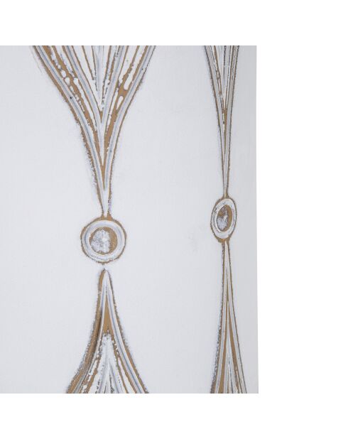 Vase en résine Panama lavage blanc - 16.5x16.5x62 cm