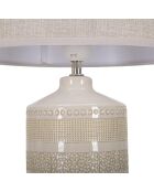 Lampe de table Graphes crème - 14-30x14-30x42-30 cm