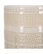 Lampe de table Graphes crème - 14-30x14-30x42-30 cm