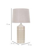 Lampe de table Graphes crème - 14-30x14-30x42-30 cm