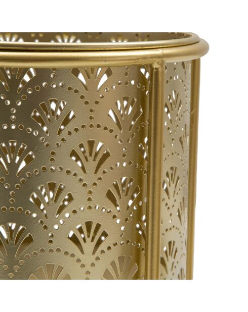 2 gouden Golvy vazen - 23x23x42 cm