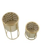 2 vases Golvy dorés - 23x23x42 cm