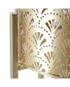 2 pots sur support Golvy dorés - 22.5x22.5x52 cm