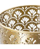 2 pots sur support Golvy dorés - 22.5x22.5x52 cm
