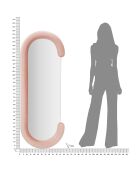 Miroir Mural Velours Chantal rose - 166x67x12 cm