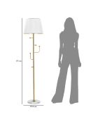 Lampadaire  doré/blanc - 52 35x35 35x22 35 cm