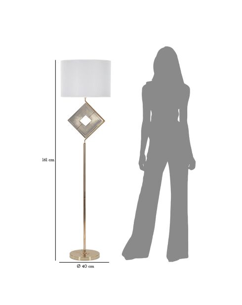 Lampadaire Move doré/blanc - 100 35x32 35x11 35 cm