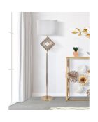 Lampadaire Move doré/blanc - 100 35x32 35x11 35 cm