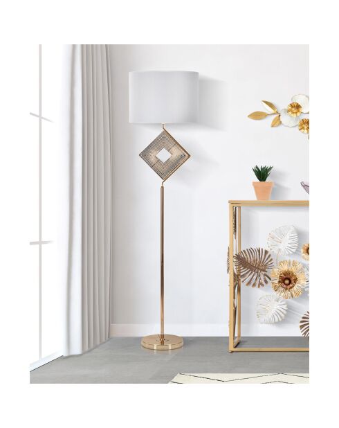 Lampadaire Move doré/blanc - 100 35x32 35x11 35 cm