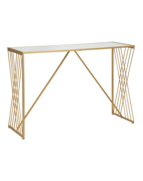 Console Lovi dorée - 121.5x9.5x42 cm