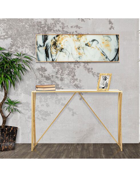 Console Lovi dorée - 121.5x9.5x42 cm