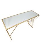 Console Lovi dorée - 121.5x9.5x42 cm