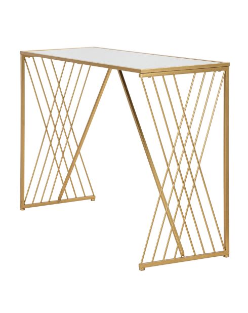 Console Lovi dorée - 121.5x9.5x42 cm