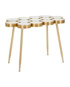 Table boule dorée - 101.5x11x57 cm