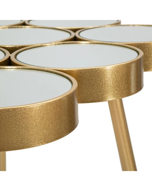 Table boule dorée - 101.5x11x57 cm