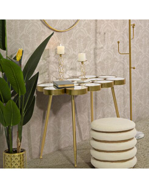 Table boule dorée - 101.5x11x57 cm