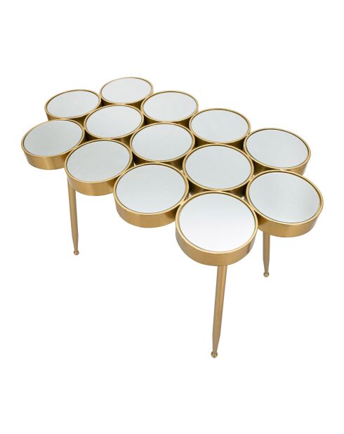 Table boule dorée - 101.5x11x57 cm