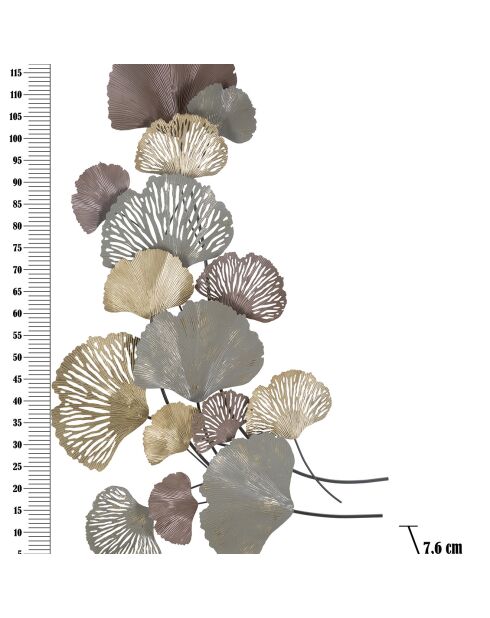 Panneau en fer Diply multicolore - 130x9x80 cm