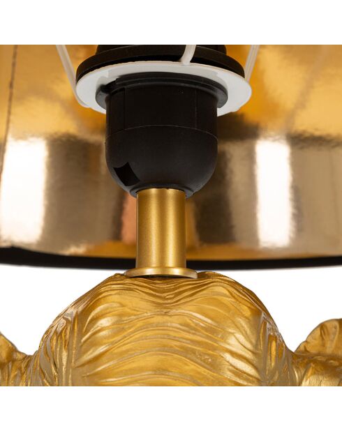 Lampe de Table Éléphant doré/noir - 21-30x15-30x44-30 cm