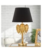 Lampe de Table Éléphant doré/noir - 21-30x15-30x44-30 cm