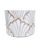 Vase en résine Panama lavage blanc - 17x17x76 cm