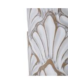 Vase en résine Panama lavage blanc - 17x17x76 cm