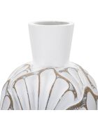 Vase en résine Panama lavage blanc - 17x17x76 cm