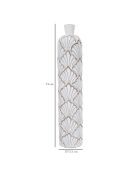 Vase en résine Panama lavage blanc - 17x17x76 cm
