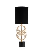 Lampe de table Circly doré/noir - 21x21x42.5 cm