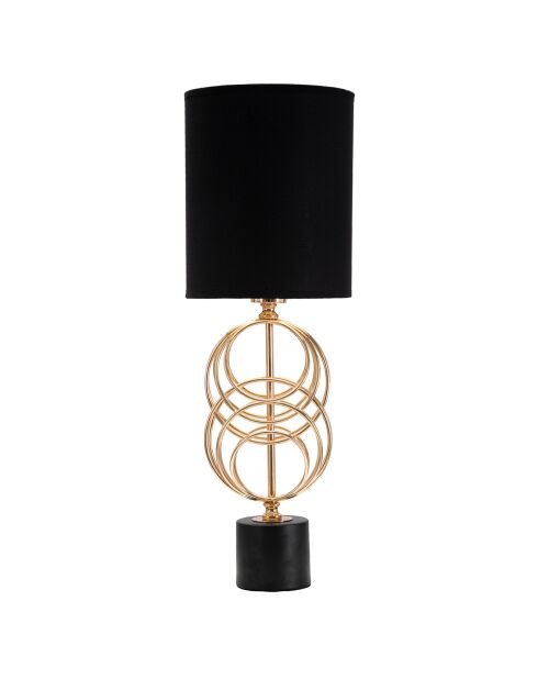 Lampe de table Circly doré/noir - 21x21x42.5 cm