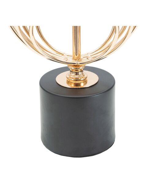 Lampe de table Circly doré/noir - 21x21x42.5 cm