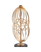 Lampe de table Circly doré/noir - 21x21x42.5 cm