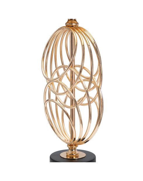 Lampe de table Circly doré/noir - 21x21x42.5 cm