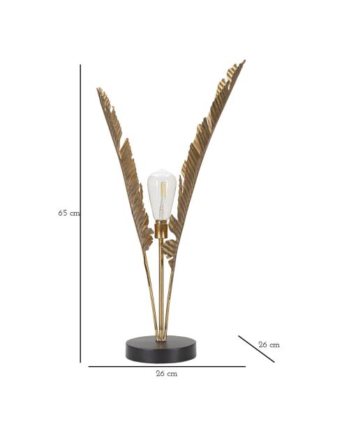 Lampadaire Palmier  doré - 27x27x134 cm