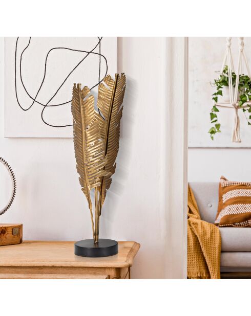 Lampadaire Palmier  doré - 27x27x134 cm