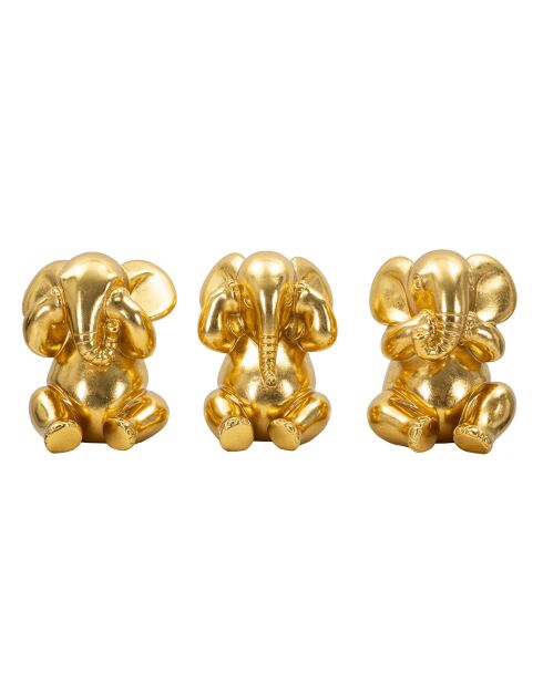 Gouden olifantendecoratie - 47x16,5x23 cm