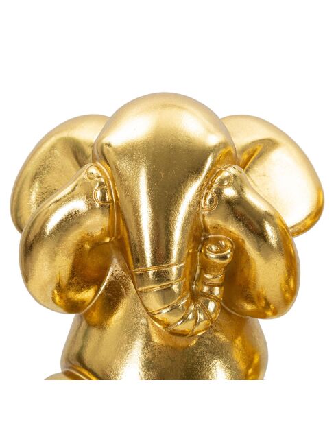 Gouden olifantendecoratie - 47x16,5x23 cm