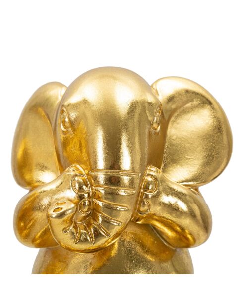Gouden olifantendecoratie - 47x16,5x23 cm